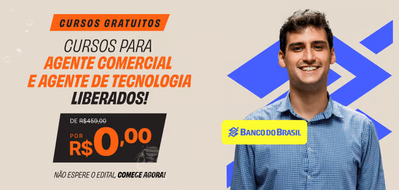 Curso preparatório para Banco do Brasil - Agente Comercial e Agente de Tecnologia